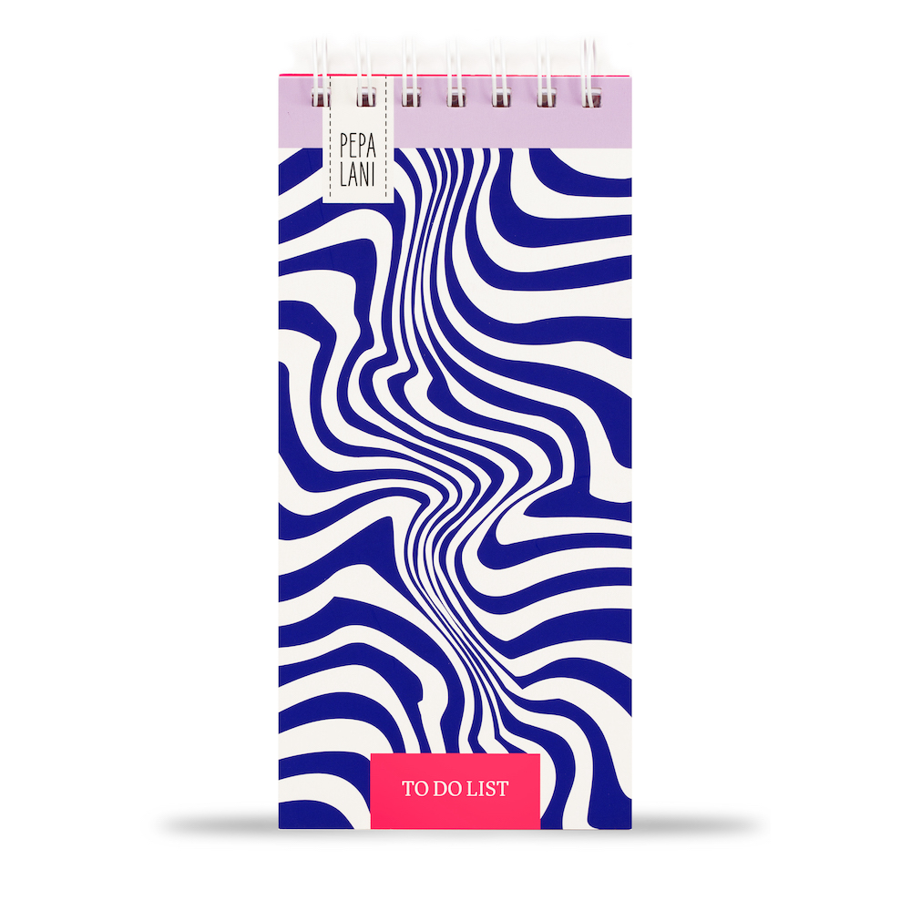 Pepa lani to do list Flower waves blue 