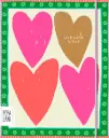 Pepa Lani one line a day Flower big hearts gold & pink
