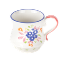 Kitsch Kitchen mok Mercado de Flores blauw 350 ml