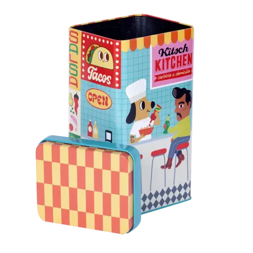 [KK.70096] Kitsch Kitchen voorraad blik El Restaurante el chef 11x20cm