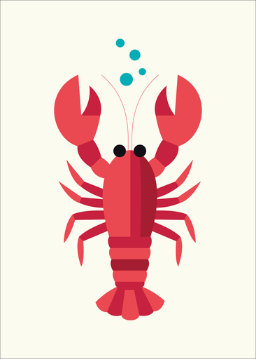 [KK.70151] Kitsch Kitchen teatowel Sealife lobster 