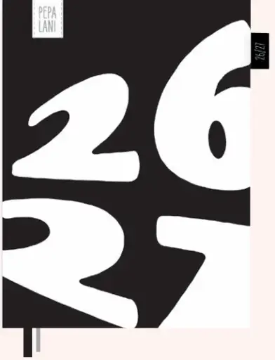 [PBW.26103] Pepa Lani B&W diary 2026/2027 numbers 