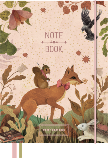 [PMP.612232] Pimpelmees Magical Forest notebook fox rose 