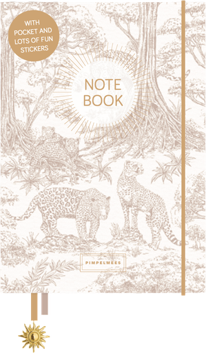 [PMONO.10082] Pimpelmees Mono Savannah Stories notitieboek leopard warm nude 