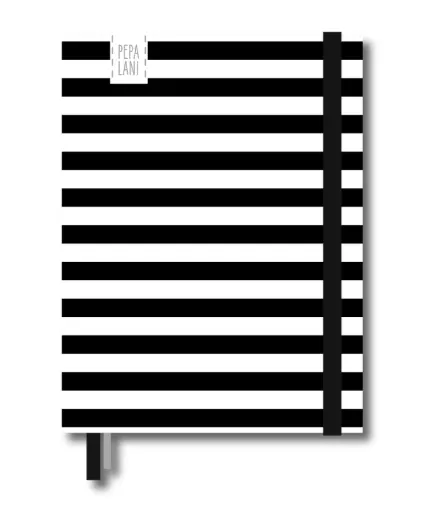 [PBW.10073] Pepa Lani B&W bullet journal stripes