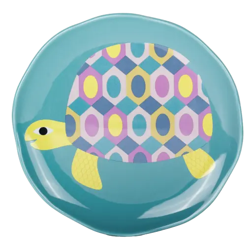 [KK.80054] Kitsch Kitchen klein bord rond Sealife turtle