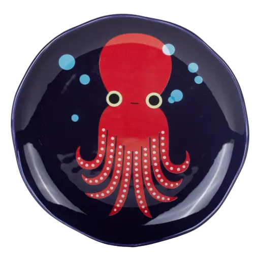 [KK.80055] Kitsch Kitchen small plate round Sealife octopus