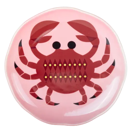[KK.80056] Kitsch Kitchen klein bord rond Sealife krab
