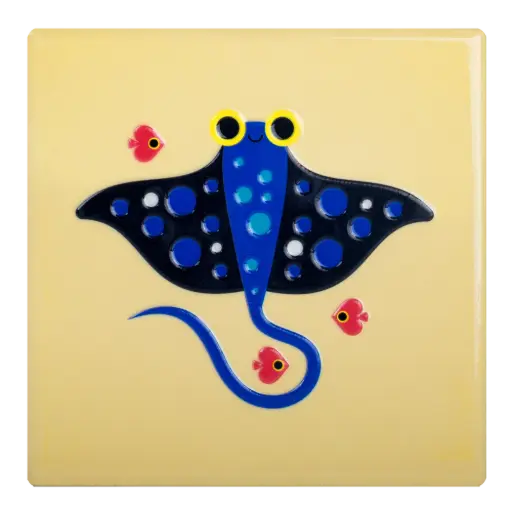 [KK.80066] Kitsch Kitchen tegeltje Sealife stingray