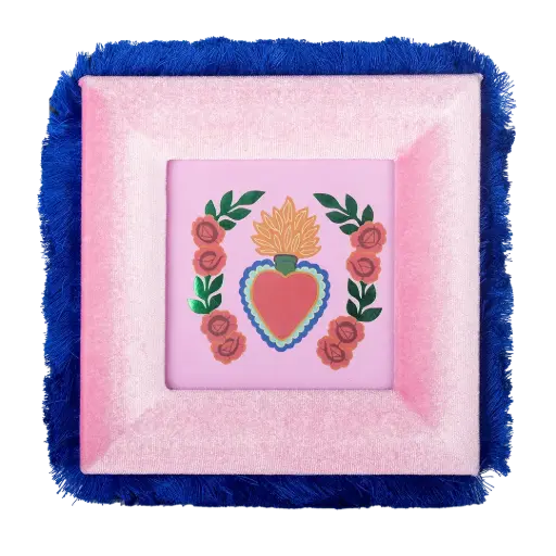 [KK.70160] Kitsch Kitchen fotolijst vierkant 10x10cm Milagro hart roze