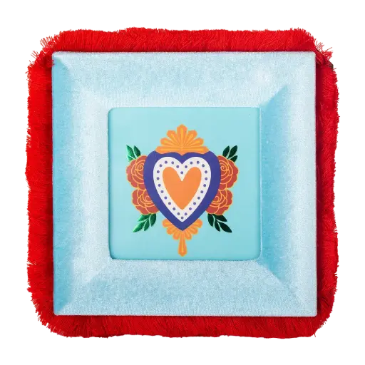 [KK.70161] Kitsch Kitchen fotolijst vierkant 10x10cm Milagro hart blauw