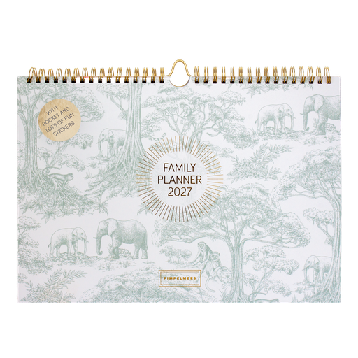 [PMONO.27007] Pimpelmees mono familie planner 2027 Savannah Stories Vintage Green