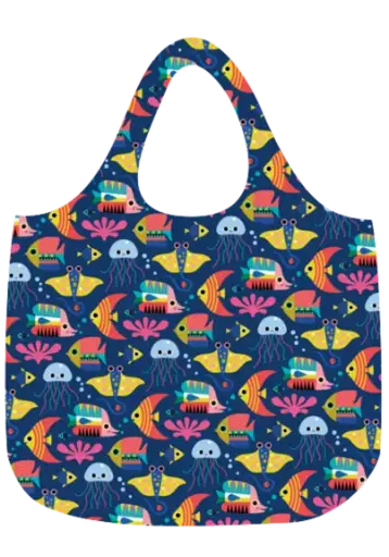 [KK.60024] Kitsch Kitchen - Sealife opvouwbare tas 