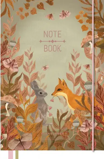 [PMP.61049] Pimpelmees Magical Forest notebook fox grassy green