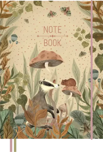 [PMP.61050] Pimpelmees Magical Forest notebook badger gold