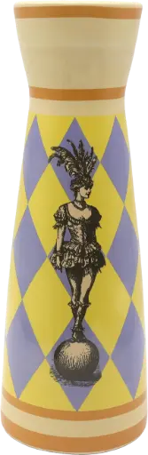 [KK.70179] Kitsch Kitchen Kitsch Royale vase Fifi blue/yellow 