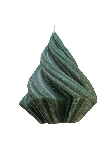 [KK.70018] Kitsch Kitchen kerstboom kaars S donkergroen (5u)