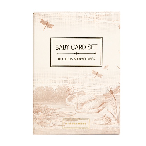 [PMONO.10046] Pimpelmees baby kaartenset 10 kaarten - incl. enveloppen Mono warm nude