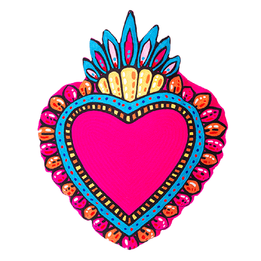 [HD0597] Kitsch Kitchen kussen Milagro hart roze