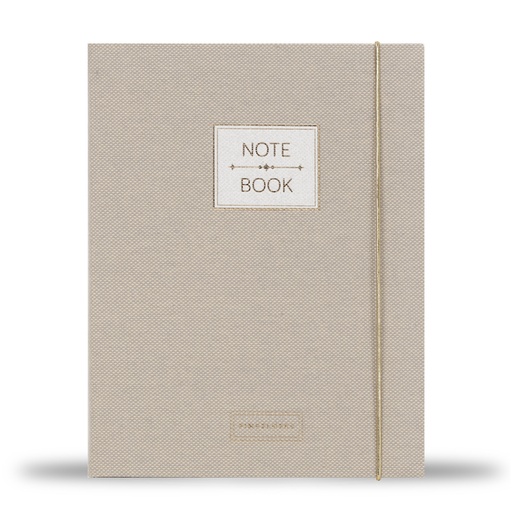 [PMONO.10044] Pimpelmees notitieboek A5 Mono Luxe edition linnen warm nude 