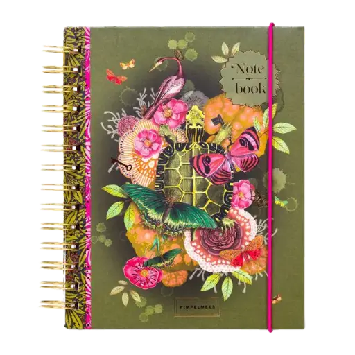 [PMP.61153] Pimpelmees notebook A5 WIREO XXL Turtle - Olive 