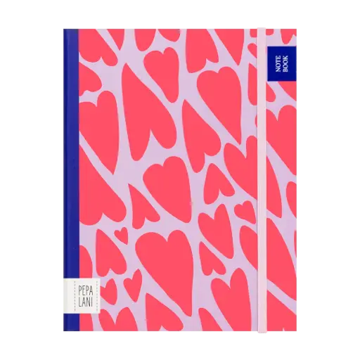 [PPL.40049] Pepa lani notebook A5 Flower hearts lila/pink 