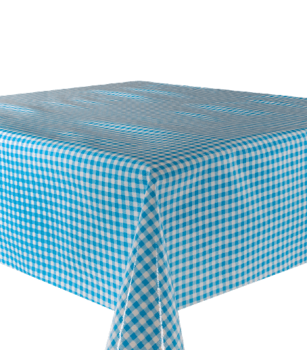 [TZ0078] Kitsch Kitchen tafelzeil Mascota lichtblauw (1,20x11m)