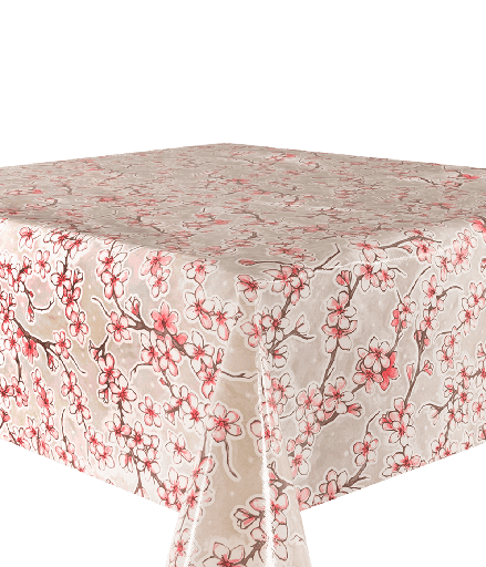 [TZ0222] Kitsch Kitchen tafelzeil Cherry Blossom grijs (1,20x11m)
