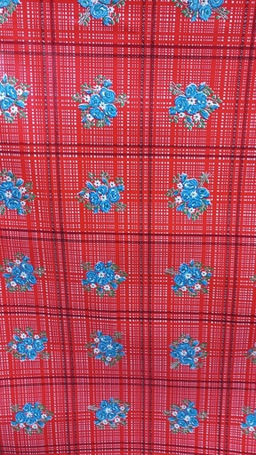 [TZ1036] Kitsch Kitchen tafelzeil Ramitos rood (1,20x11m)