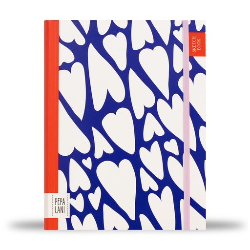 [PPL.40039] Pepa lani schets boek PRO Flower hearts big blauw 