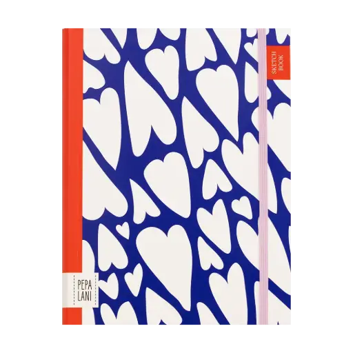 [PPL.40039] Pepa lani schets boek PRO Flower hearts big blauw 