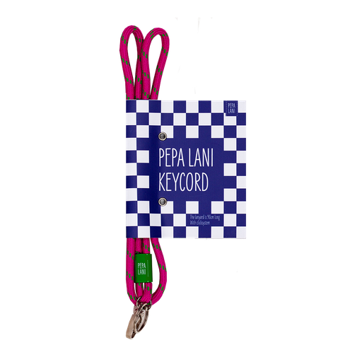 [PPL.40079] Pepa lani keycord / sleutelhanger Flower Happy pink & green