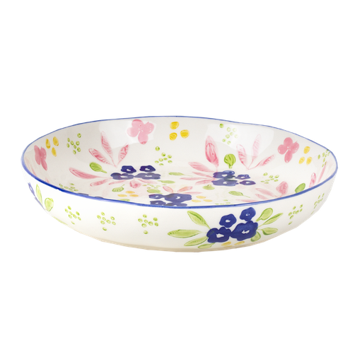 [KK.70088] Kitsch Kitchen pasta bord Mercado de Flores blauw 