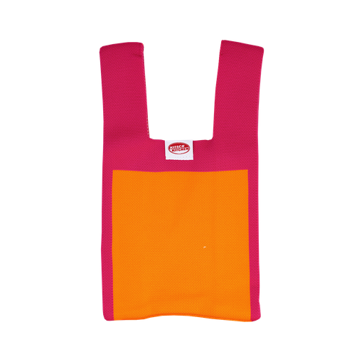 [KK.10007] Kitsch Kitchen poppy bag roze met oranje vierkant