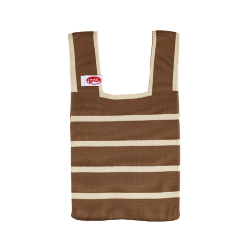 Kitsch Kitchen poppy bag bruin/wit gestreept