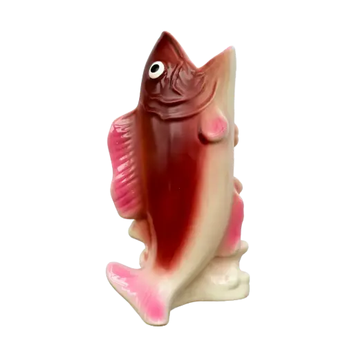 [HD0392-1] Kitsch Kitchen vase fish red/pink