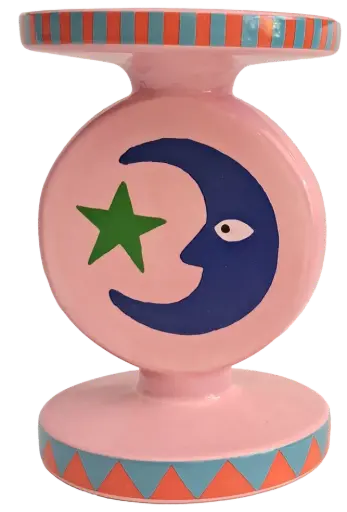 [KK.70115] Kitsch Kitchen kandelaar Loteria La Luna