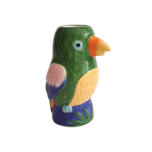 [KK.70123] Kitsch Kitchen candle holder Loteria El Cotorro (bird) pillar