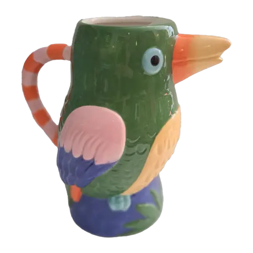 [KK.70124] Kitsch Kitchen waterkan Loteria El Cotorro (vogel)