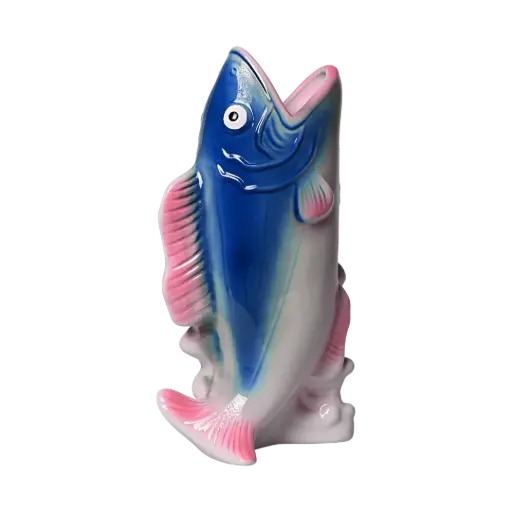 [KK.70130] Kitsch Kitchen vase fish blue/pink