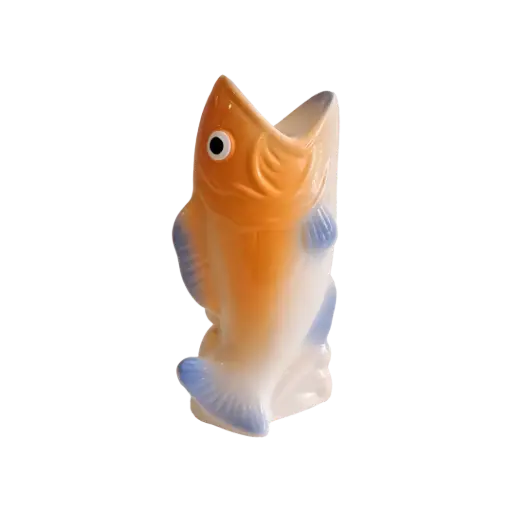 [KK.70135] Kitsch Kitchen candle holder fish orange/blue