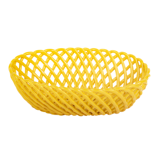 [KK.80023] Kitsch Kitchen mandje porselein ovaal Streetstyle geel L