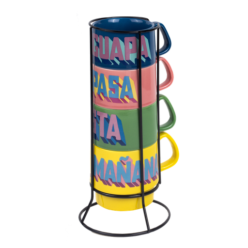 [KK.80028] Kitsch Kitchen cups Streetstyle set of 4