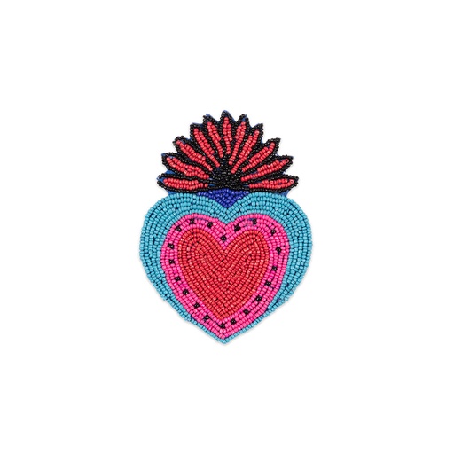[HD0666] Kitsch Kitchen onderzetter Milagro hart blauw 